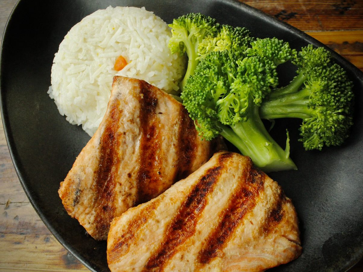 Grilled Salmon Entree.